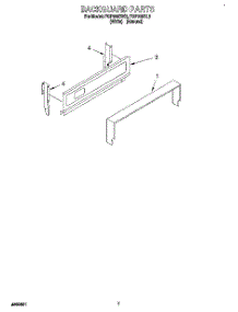 04 - Backguard parts for Roper Range FGP305BW2 from AppliancePartsPros.com