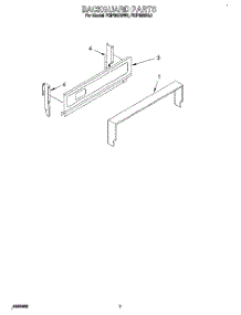 04 - Backguard parts for Roper Range FGP300BL0 from AppliancePartsPros.com