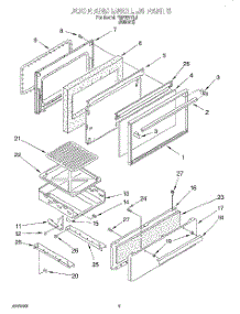 03 - Door And Broiler parts for Roper Range FGP325YL3 from AppliancePartsPros.com