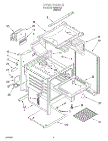 04 - Oven parts for Roper Range FGP325YL3 from AppliancePartsPros.com