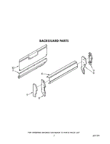 03 - Backguard parts for Roper Range FGP325VW1 from AppliancePartsPros.com