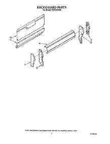 05 - Backguard parts for Roper Range FGP325VW0 from AppliancePartsPros.com