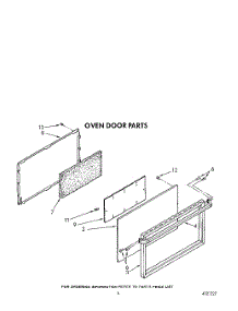 05 - Oven Door parts for Roper Range FGP325VW1 from AppliancePartsPros.com