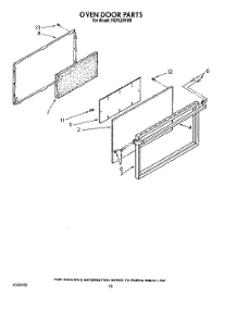 08 - Oven Door, Lit / Optional parts for Roper Range FGP325VW0 from AppliancePartsPros.com