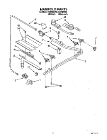 02 - Manifold parts for Roper Range FGP325AW0 from AppliancePartsPros.com