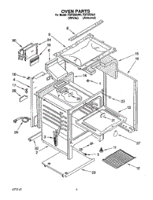 04 - Oven parts for Roper Range FGP325AW0 from AppliancePartsPros.com