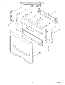 02 - Control Panel parts for Roper Range FGP325EW0 from AppliancePartsPros.com