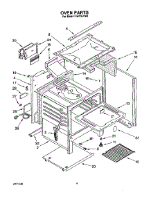 05 - Oven parts for Roper Range FGP325YW0 from AppliancePartsPros.com