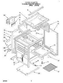 04 - Oven parts for Roper Range FGP325YW2 from AppliancePartsPros.com