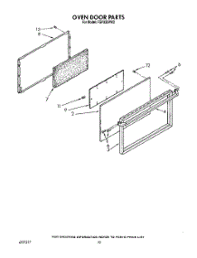 08 - Oven Door, Lit / Optional parts for Roper Range FGP325VW2 from AppliancePartsPros.com