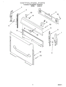 02 - Control Panel parts for Roper Range FGP325GN0 from AppliancePartsPros.com