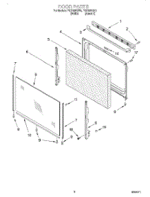 06 - Door, Lit / Optional parts for Roper Range FGP325GN0 from AppliancePartsPros.com