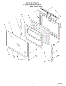 06 - Door parts for Roper Range FGS337GW6 from AppliancePartsPros.com