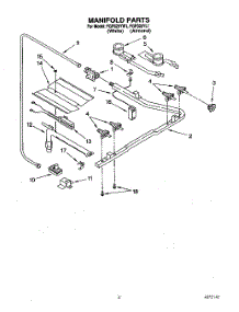 02 - Manifold parts for Roper Range FGP325YW1 from AppliancePartsPros.com