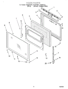 06 - Door, Lit / Optional parts for Roper Range FGS337GQ1 from AppliancePartsPros.com
