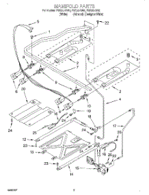 03 - Manifold parts for Roper Range FGS337GW0 from AppliancePartsPros.com