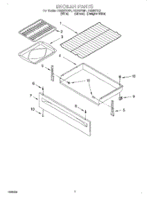 05 - Broiler parts for Roper Range FGS337GW1 from AppliancePartsPros.com