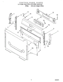 02 - Control Panel parts for Roper Range FGS337GQ0 from AppliancePartsPros.com
