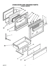 06 - Oven Door And Drawer parts for Roper Range FGS395VW1 from AppliancePartsPros.com