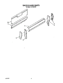 05 - Backguard parts for Roper Range FLP320VW0 from AppliancePartsPros.com
