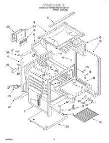 04 - Oven parts for Roper Range FGP335BW4 from AppliancePartsPros.com