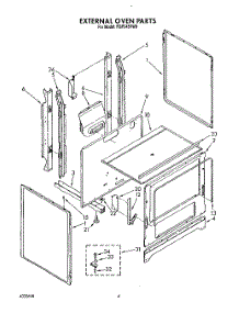 03 - External Oven parts for Roper Range FGP345VW0 from AppliancePartsPros.com