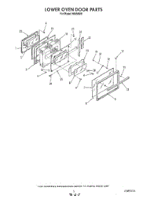 05 - Lower Oven Door parts for Roper Range H8858W0 from AppliancePartsPros.com