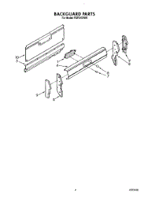 05 - Backguard parts for Roper Range FGP345VW0 from AppliancePartsPros.com