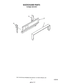 04 - Backguard parts for Roper Range FGP310VW1 from AppliancePartsPros.com