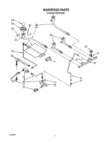 03 - Manifold parts for Roper Range FGS397XW0 from AppliancePartsPros.com
