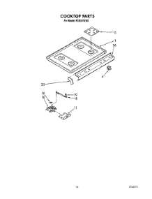 07 - Cooktop parts for Roper Range FGS397XW0 from AppliancePartsPros.com
