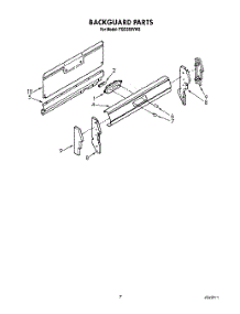 05 - Backguard parts for Roper Range FGC355VW2 from AppliancePartsPros.com