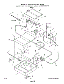 06 - Broiler And Oven Burner parts for Roper Range 1885W3A from AppliancePartsPros.com