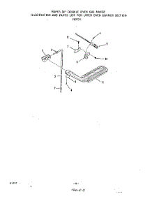 07 - Upper Oven Burner parts for Roper Range 1885W3A from AppliancePartsPros.com
