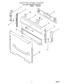 02 - Control Panel parts for Roper Range FGP315EW0 from AppliancePartsPros.com