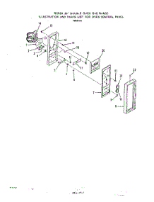 11 - Oven Control Panel parts for Roper Range 1885W3A from AppliancePartsPros.com