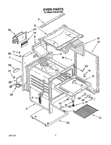 05 - Oven parts for Roper Range FGC355YW0 from AppliancePartsPros.com