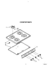03 - Cooktop parts for Roper Range FGP335VW3 from AppliancePartsPros.com