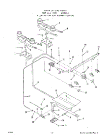 04 - Burner parts for Roper Range 1415W0A from AppliancePartsPros.com