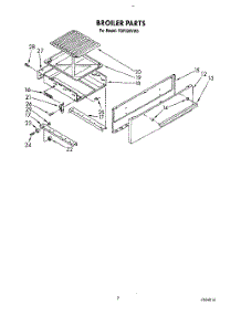 07 - Broiler parts for Roper Range FGP335VW3 from AppliancePartsPros.com