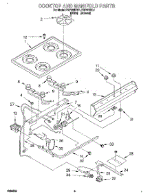 04 - Cooktop And Manifold, Lit / Optional parts for Roper Range FGP315BL1 from AppliancePartsPros.com