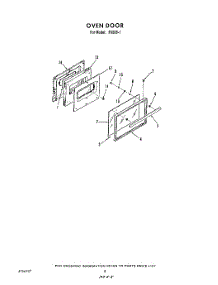 06 - Oven Door parts for Roper Range F6508W1 from AppliancePartsPros.com