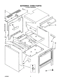 03 - External Oven parts for Roper Range SGS395XX0 from AppliancePartsPros.com