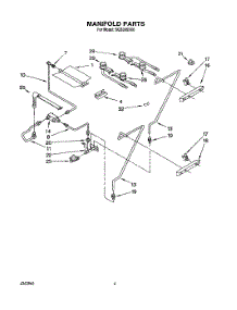 04 - Manifold parts for Roper Range SGS395XX0 from AppliancePartsPros.com