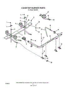 06 - Cook Top Burner parts for Roper Range F8858W0 from AppliancePartsPros.com