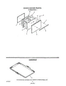 08 - Oven Door , Griddle parts for Roper Range F8557W1 from AppliancePartsPros.com