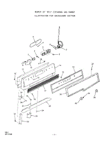 03 - Backguard parts for Roper Range 1352W06 from AppliancePartsPros.com