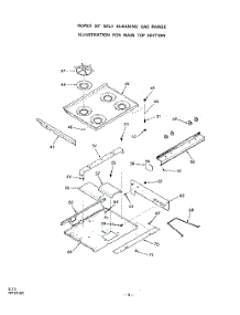 04 - Main Top parts for Roper Range 1352W06 from AppliancePartsPros.com