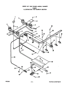 Burner parts for Roper Range F4007W0 from AppliancePartsPros.com