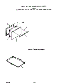Oven Door parts for Roper Range F4007W0 from AppliancePartsPros.com